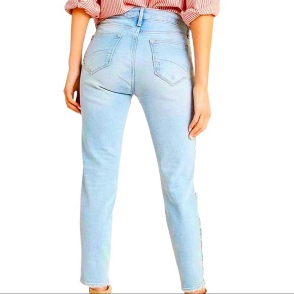 Driftwood x Free People Gizelle 27 High-Rise Embroidered Skinny Jeans New - Picture 7 of 15